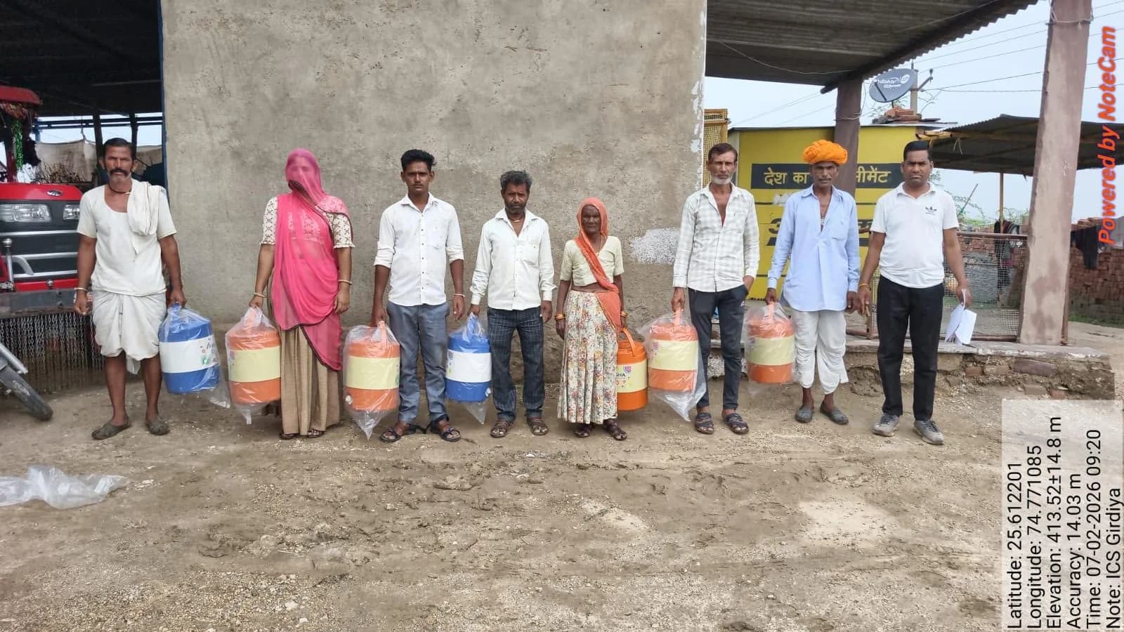 Farmers receiving organic farming inputs