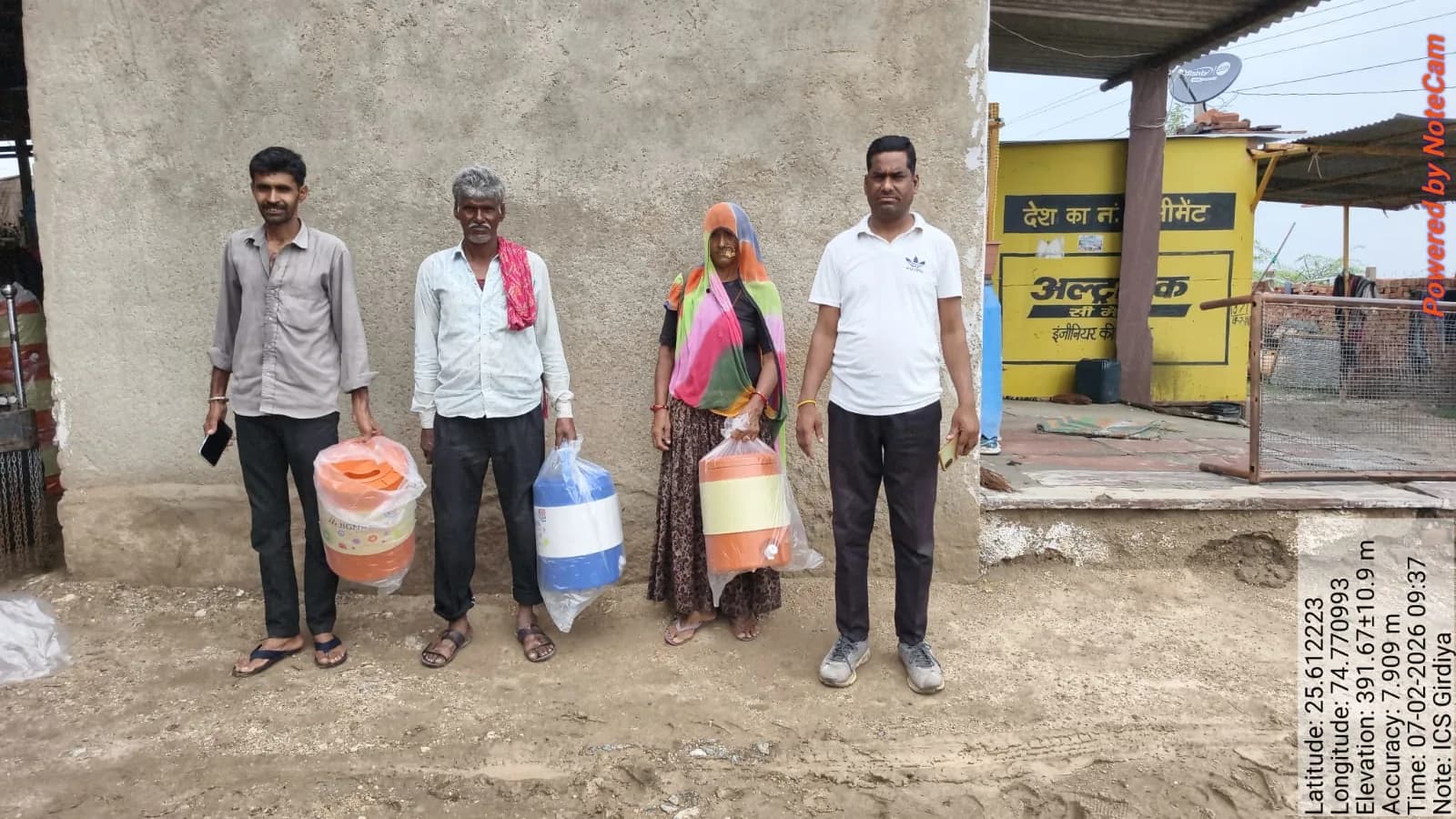 Farmers receiving organic farming inputs
